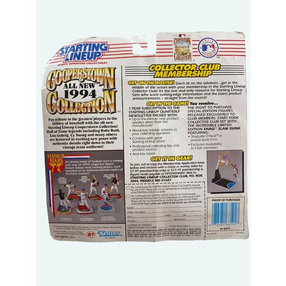 Starting Lineup 1994 Willie Mays Cooperstown Collection Figurine - Picture 4 of 9